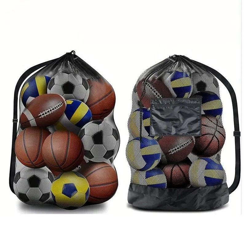 1pc Large Capacity Football Basketball Drawstring Ball Bag Ball Storage Bag Sports Equipment Organiser Bag Shoulder Easy Carry