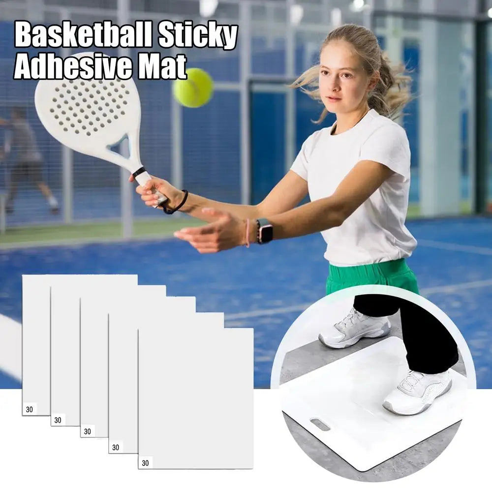 15x18in Basketball Sticky Adhesive Mat Basketball Grip Mat Slipp Nott Basketball Traction Mat Replaceable Sheets Sticky Pad