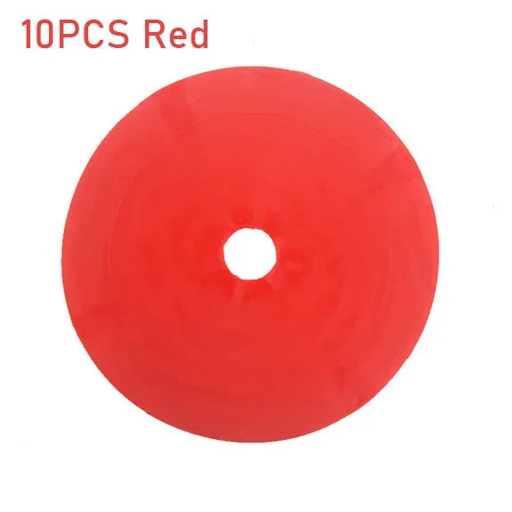 10pcs Soccer Flat Cones Marker Disc Basketball Sports Speed Agility Training Markers Indeformable Portable Training Equipment