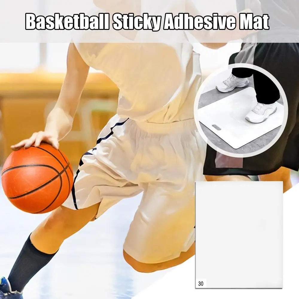 15x18in Basketball Sticky Adhesive Mat Basketball Grip Mat Slipp Nott Basketball Traction Mat Replaceable Sheets Sticky Pad