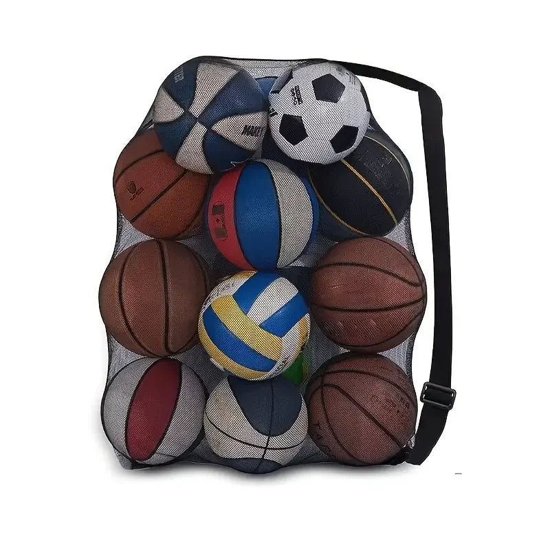 1pc Large Capacity Football Basketball Drawstring Ball Bag Ball Storage Bag Sports Equipment Organiser Bag Shoulder Easy Carry