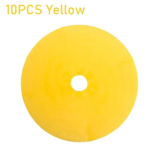 10pcs Soccer Flat Cones Marker Disc Basketball Sports Speed Agility Training Markers Indeformable Portable Training Equipment