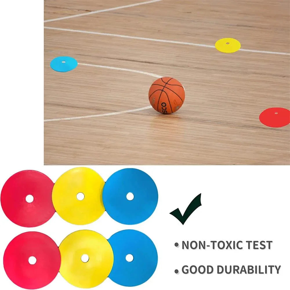 10pcs Soccer Flat Cones Marker Disc Basketball Sports Speed Agility Training Markers Indeformable Portable Training Equipment